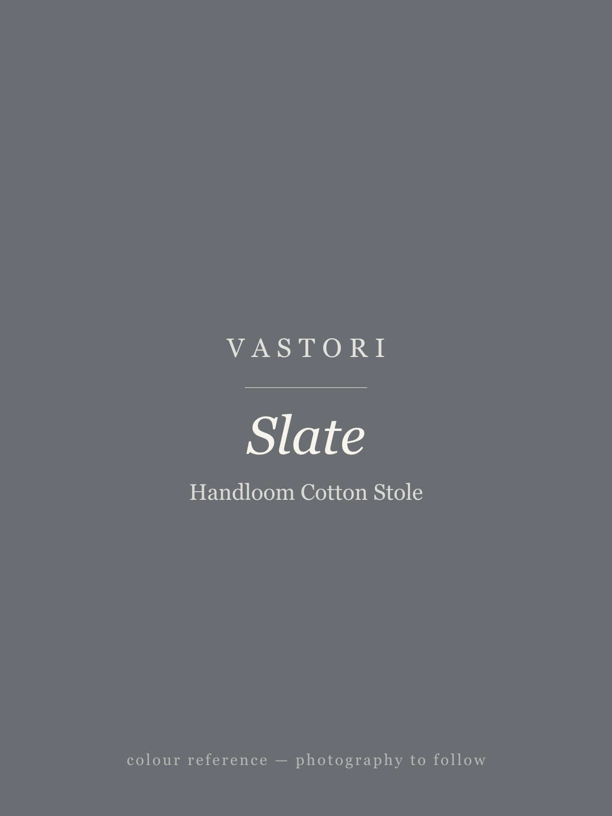 Handloom Cotton Stole — Slate (colour reference)