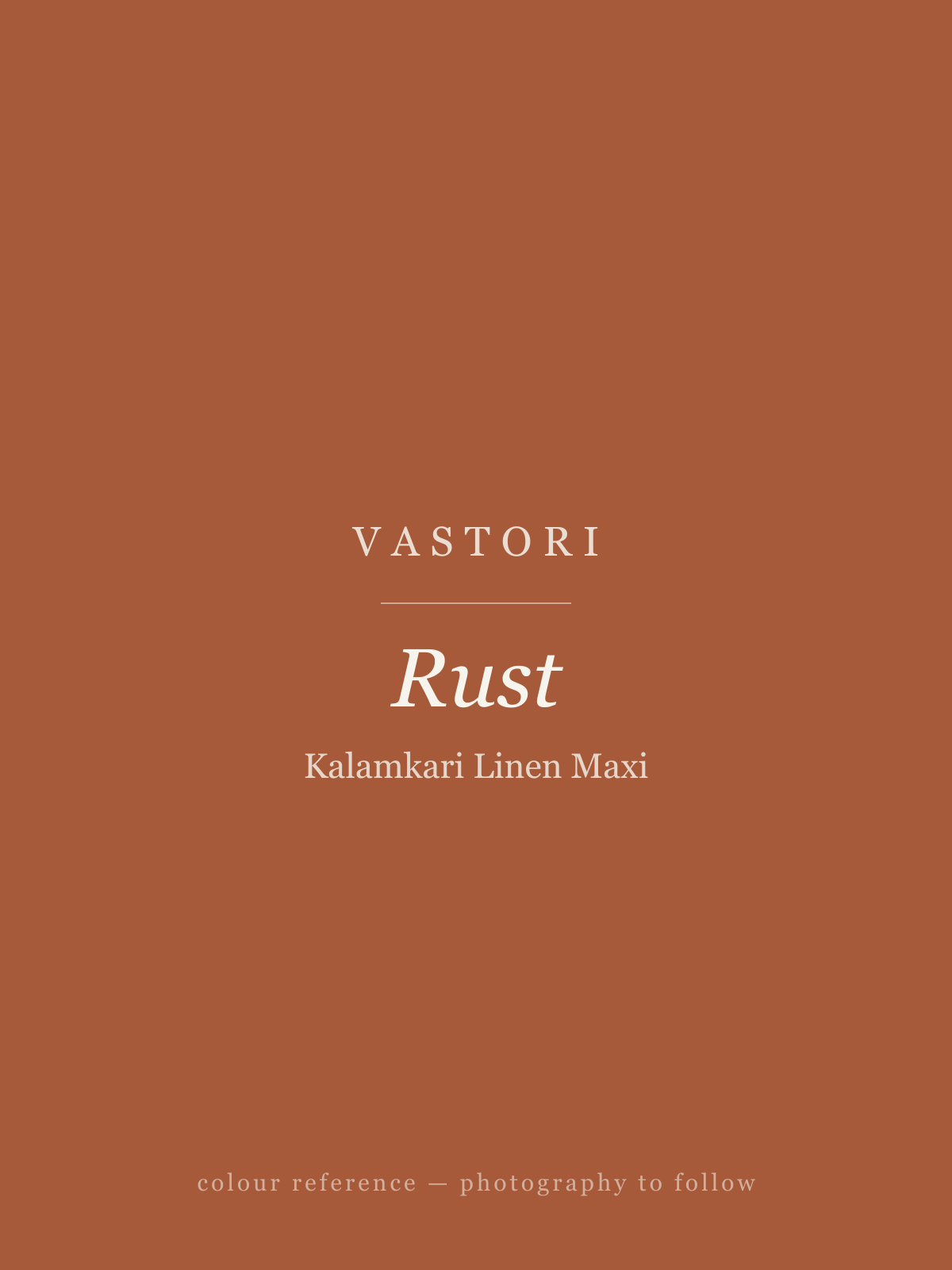 Kalamkari Linen Maxi — Rust (colour reference)