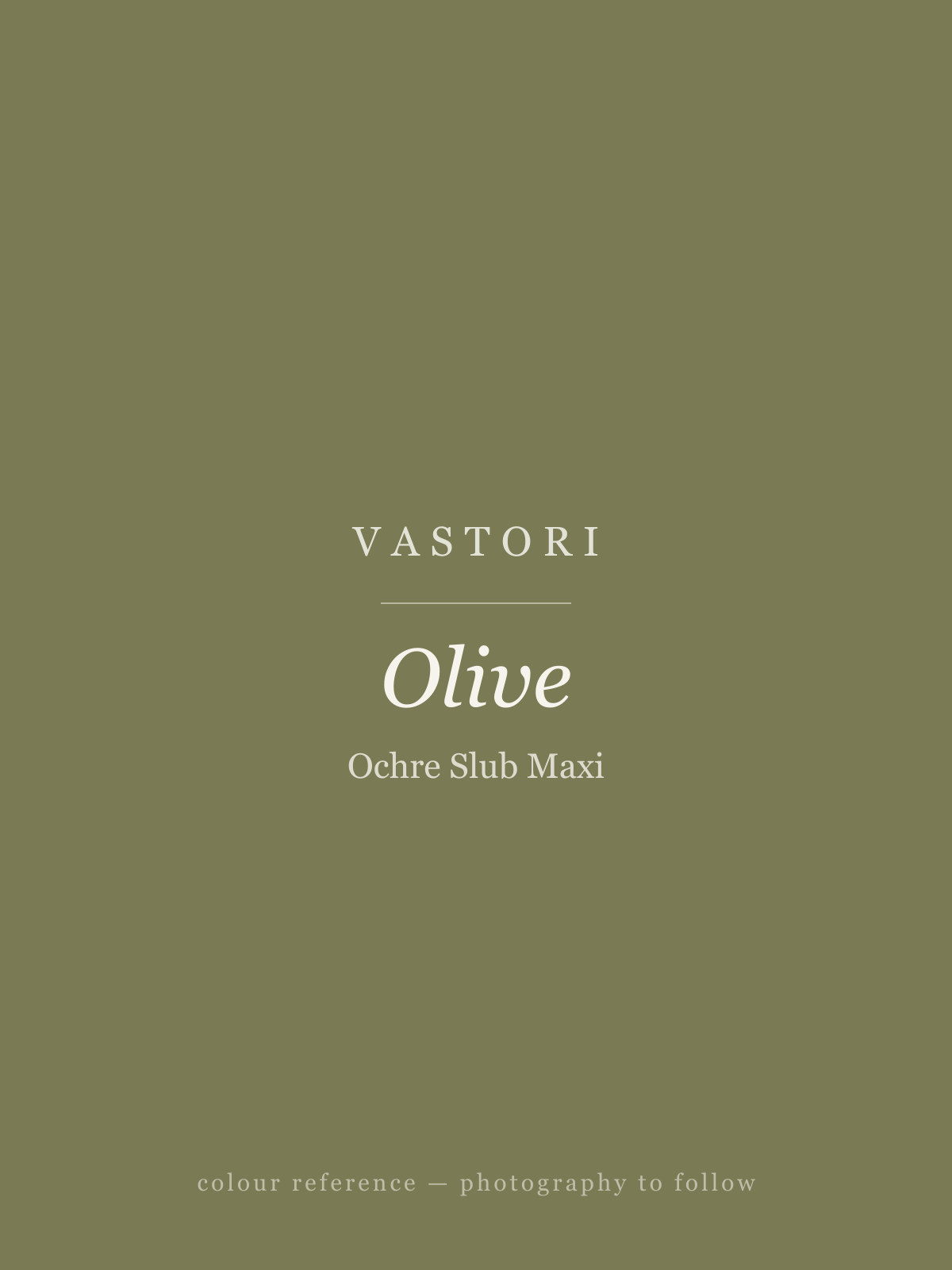 Ochre Slub Maxi — Olive (colour reference)