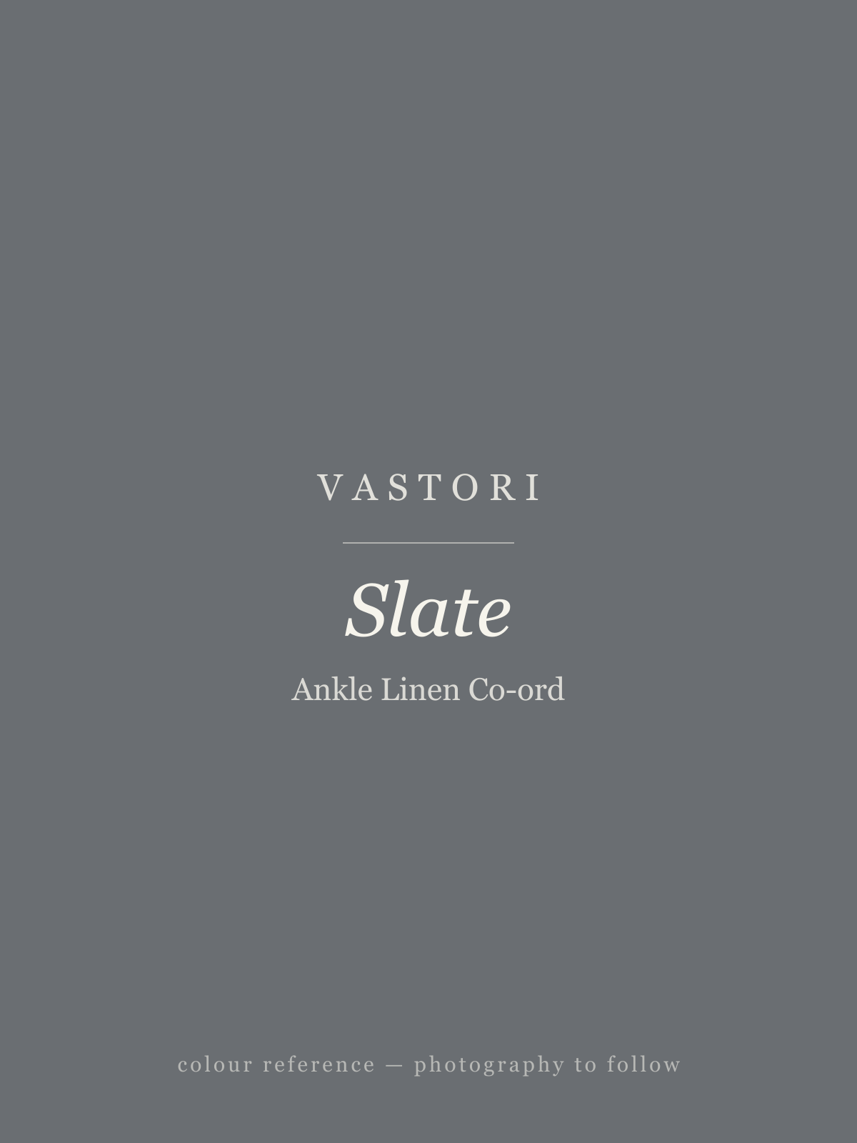 Ankle Linen Co-ord — Slate (colour reference)