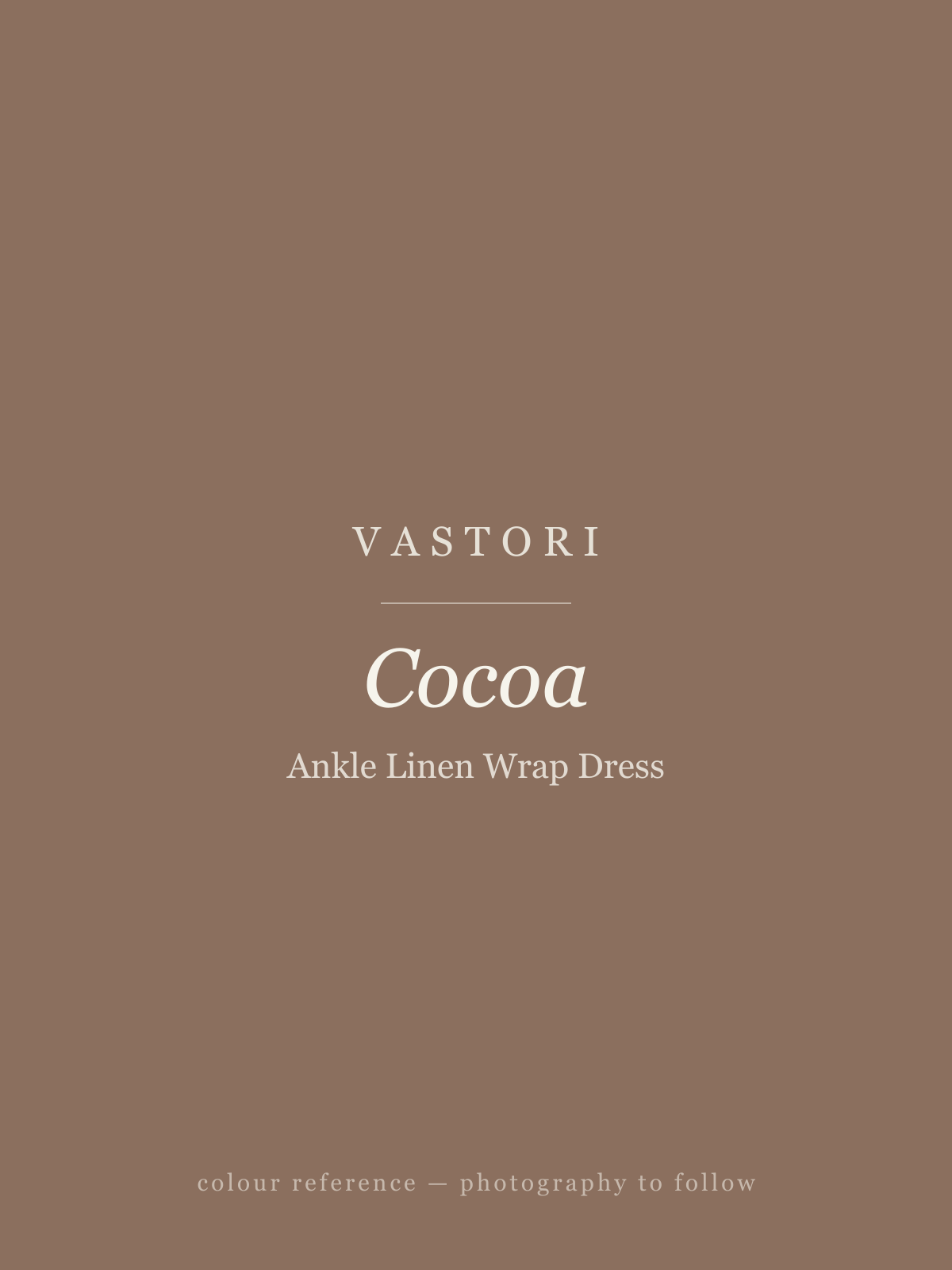 Ankle Linen Wrap Dress — Cocoa (colour reference)