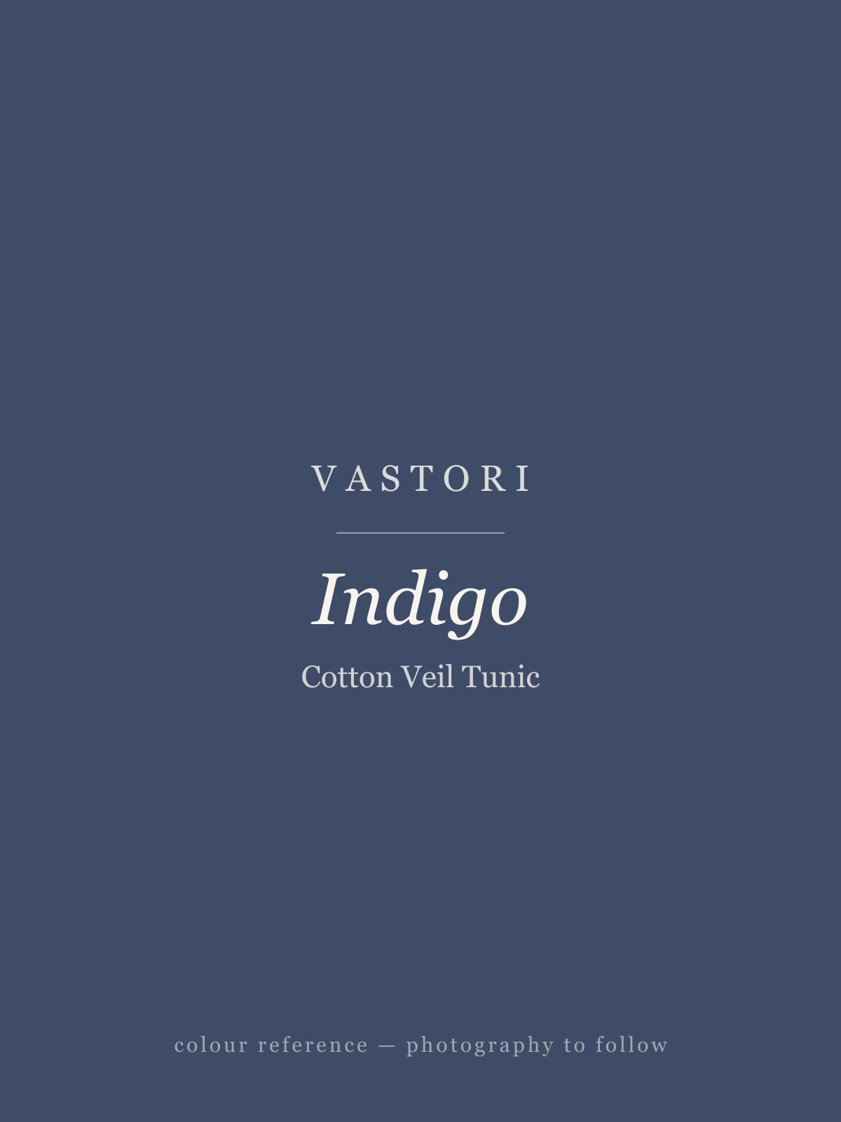 Cotton Veil Tunic — Indigo (colour reference)