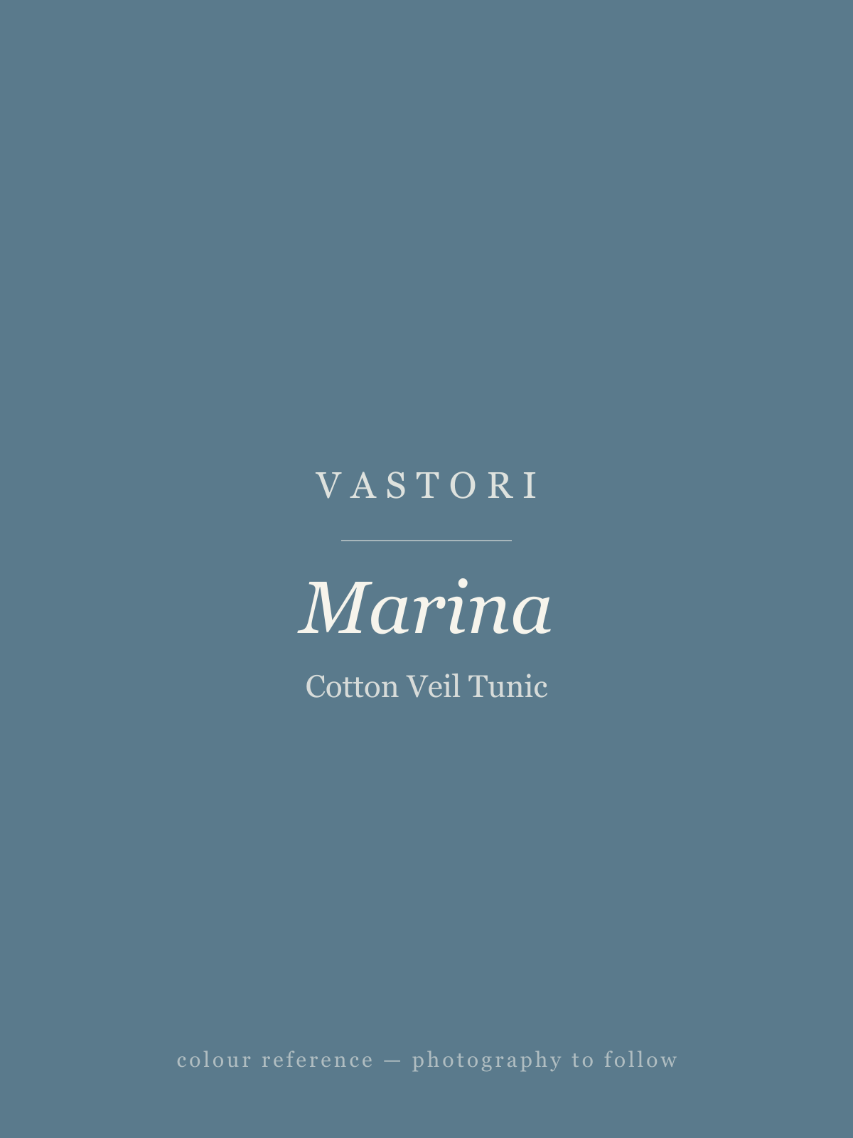 Cotton Veil Tunic — Marina (colour reference)