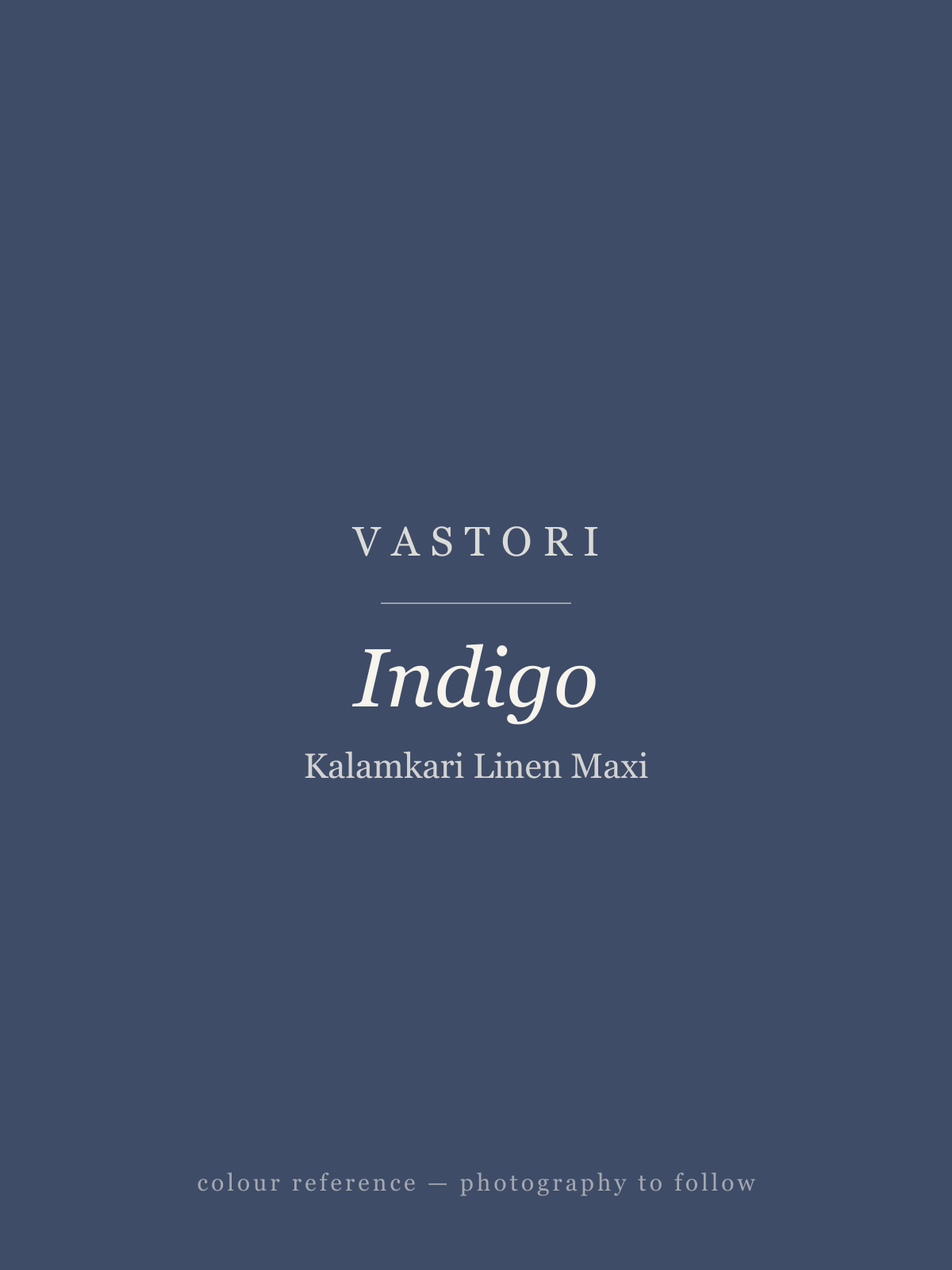 Kalamkari Linen Maxi — Indigo (colour reference)