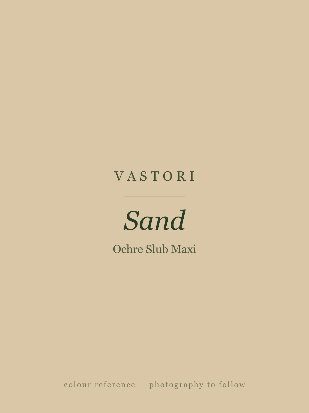Ochre Slub Maxi — Sand (colour reference)
